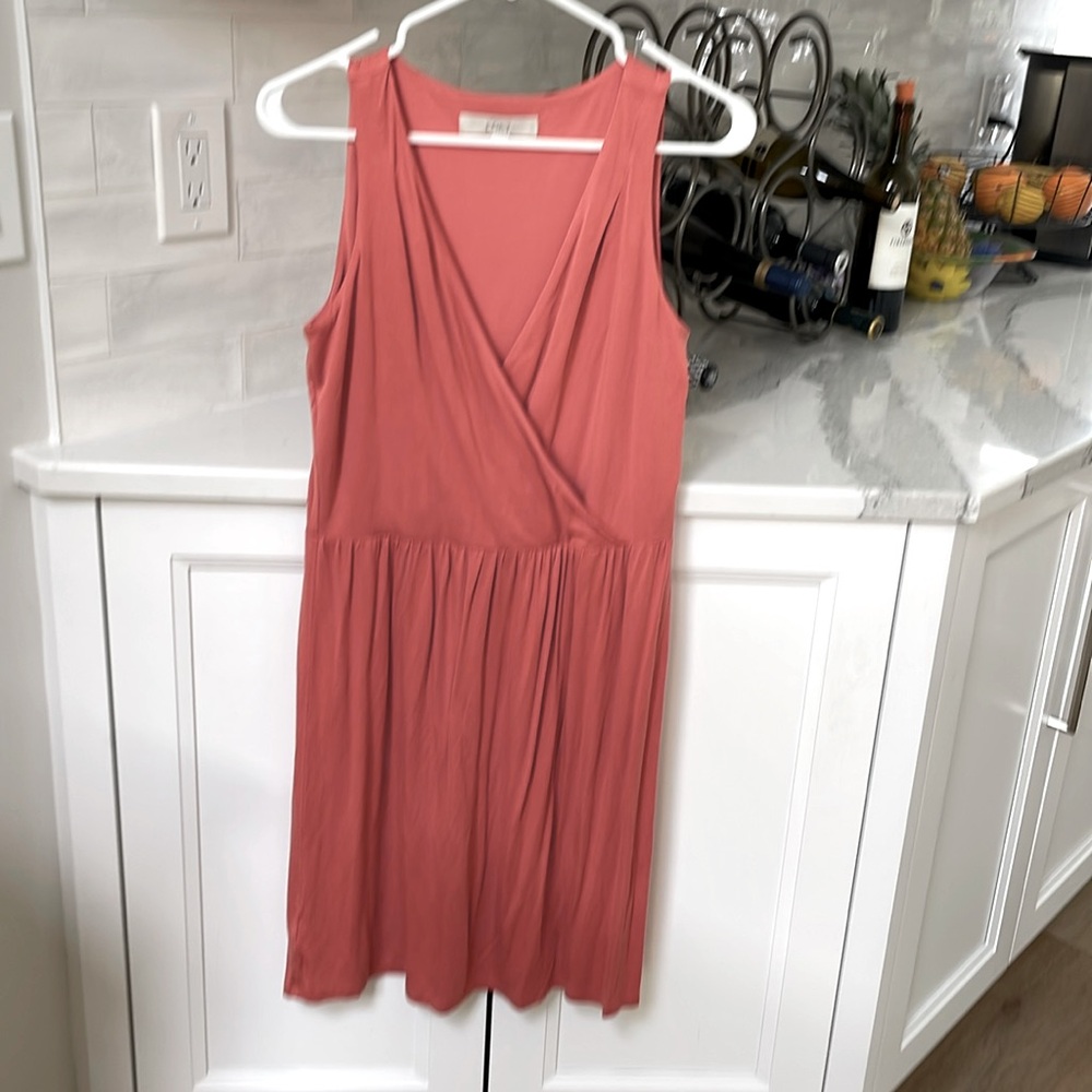 Women’s size small coral color viscose dress
